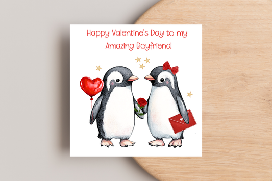 Penguin Couple Valentine's Day Card