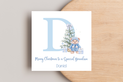 Personalised Teddy Bear Christmas Card