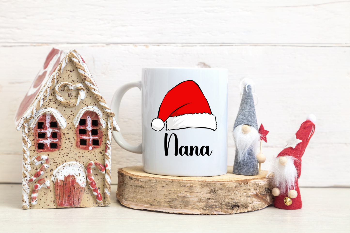Personalised Santa Hat Christmas Mug