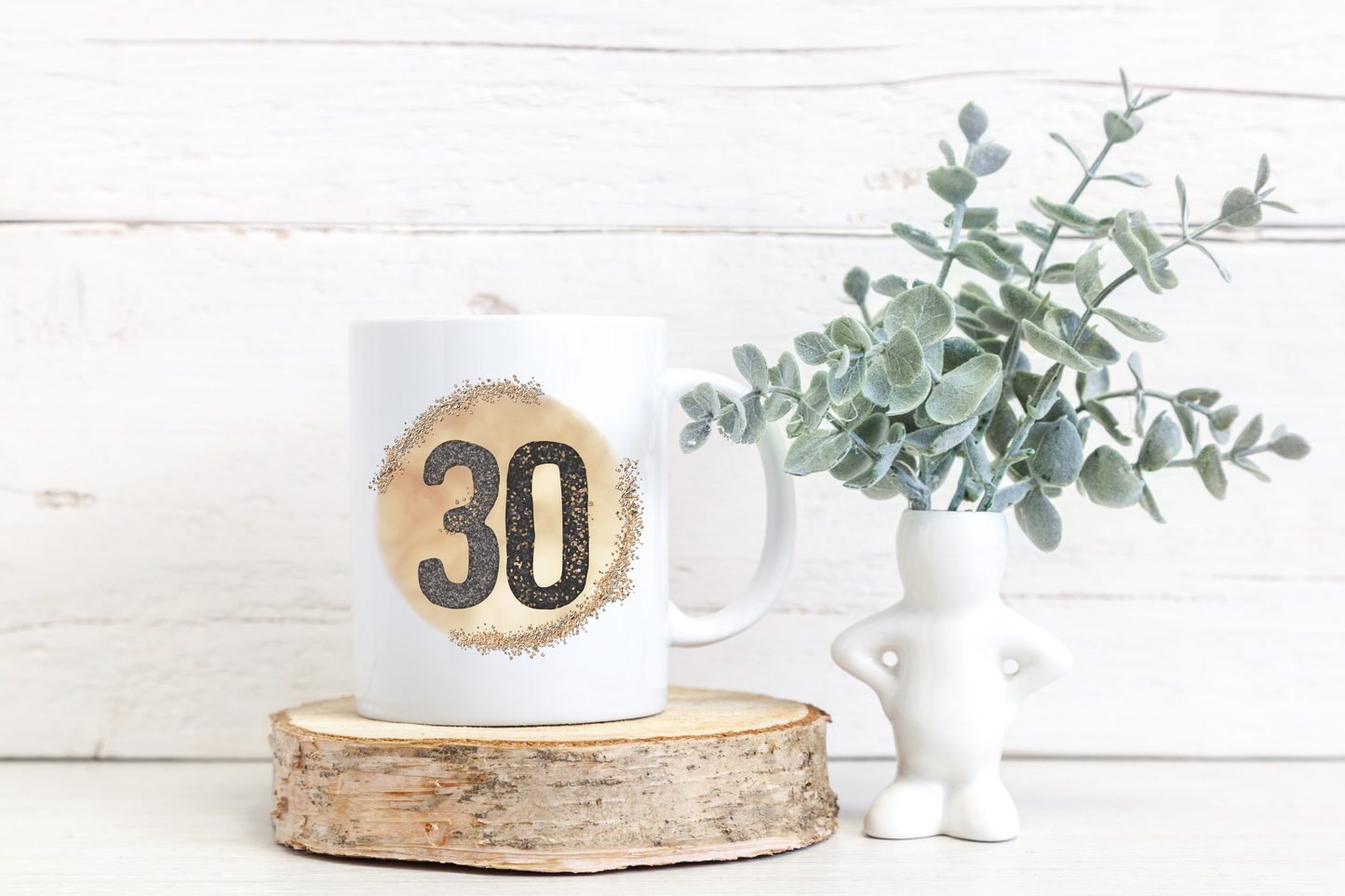 Personalised Birthday Black and Gold Mug