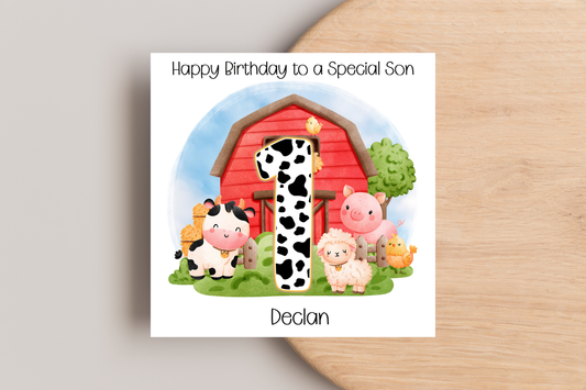 Personalised Farming Birthday Card