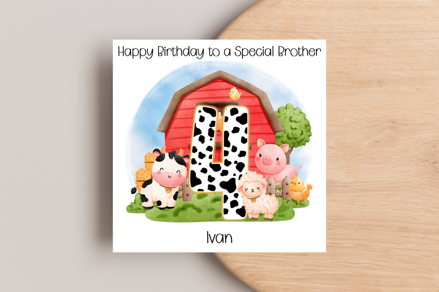 Personalised Farming Birthday Card