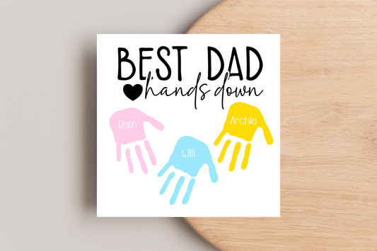 Best Dad Hands Down Card