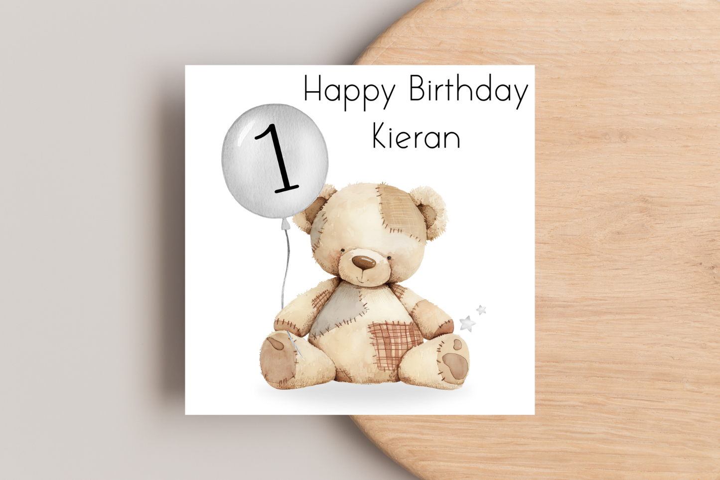 Personalised Bear Birthday Card
