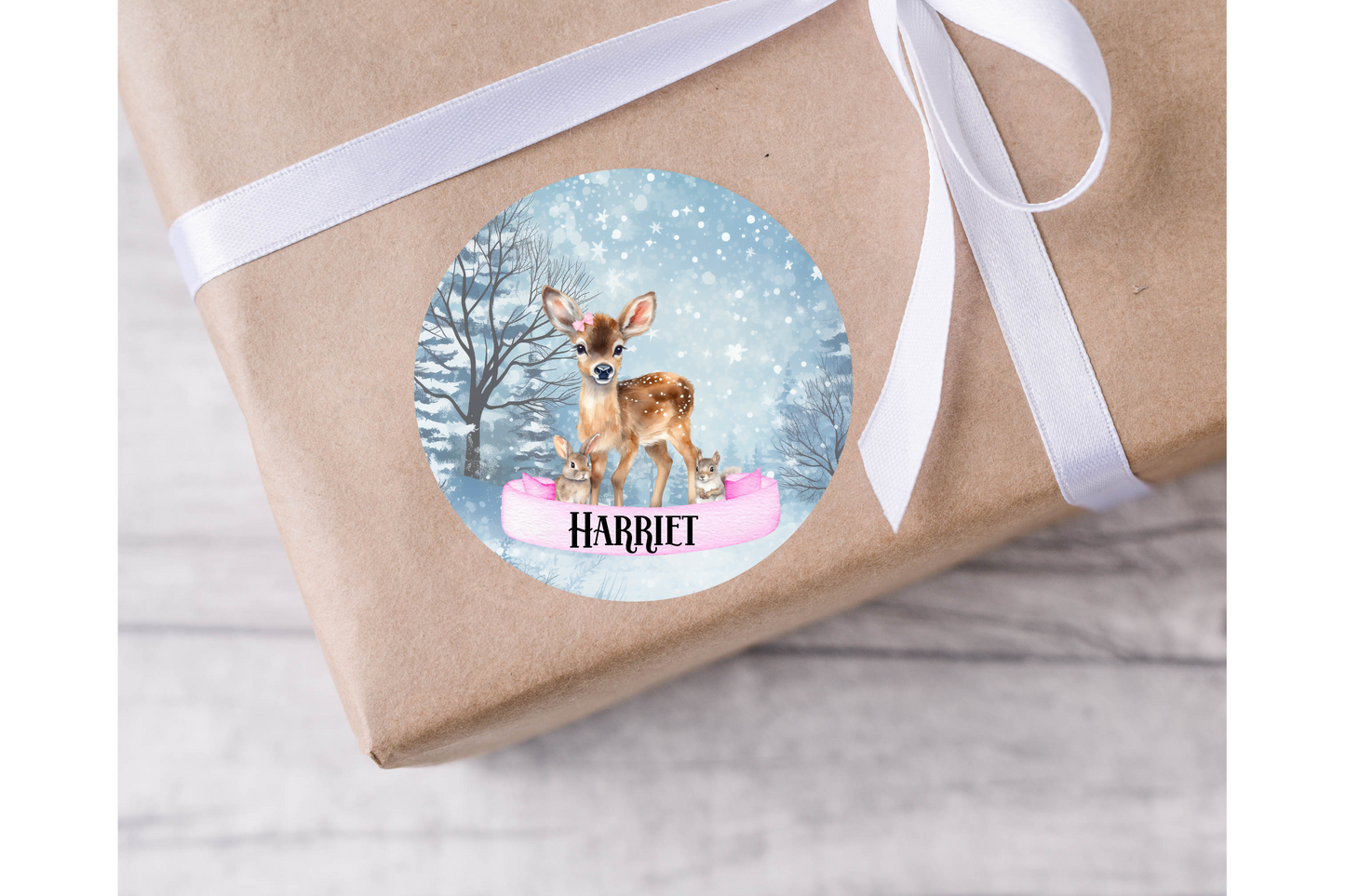 Personalised Reindeer Christmas Present Labels