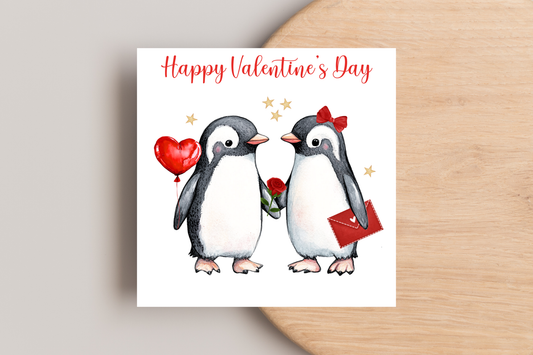 Penguin Couple Valentine's Day Card