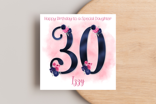 Personalised 30th Birthday Card