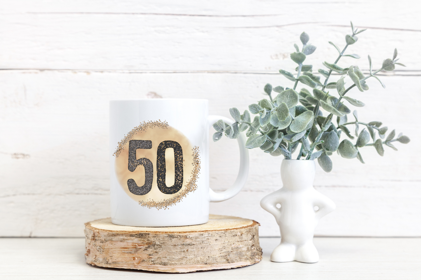 Personalised Birthday Black and Gold Mug