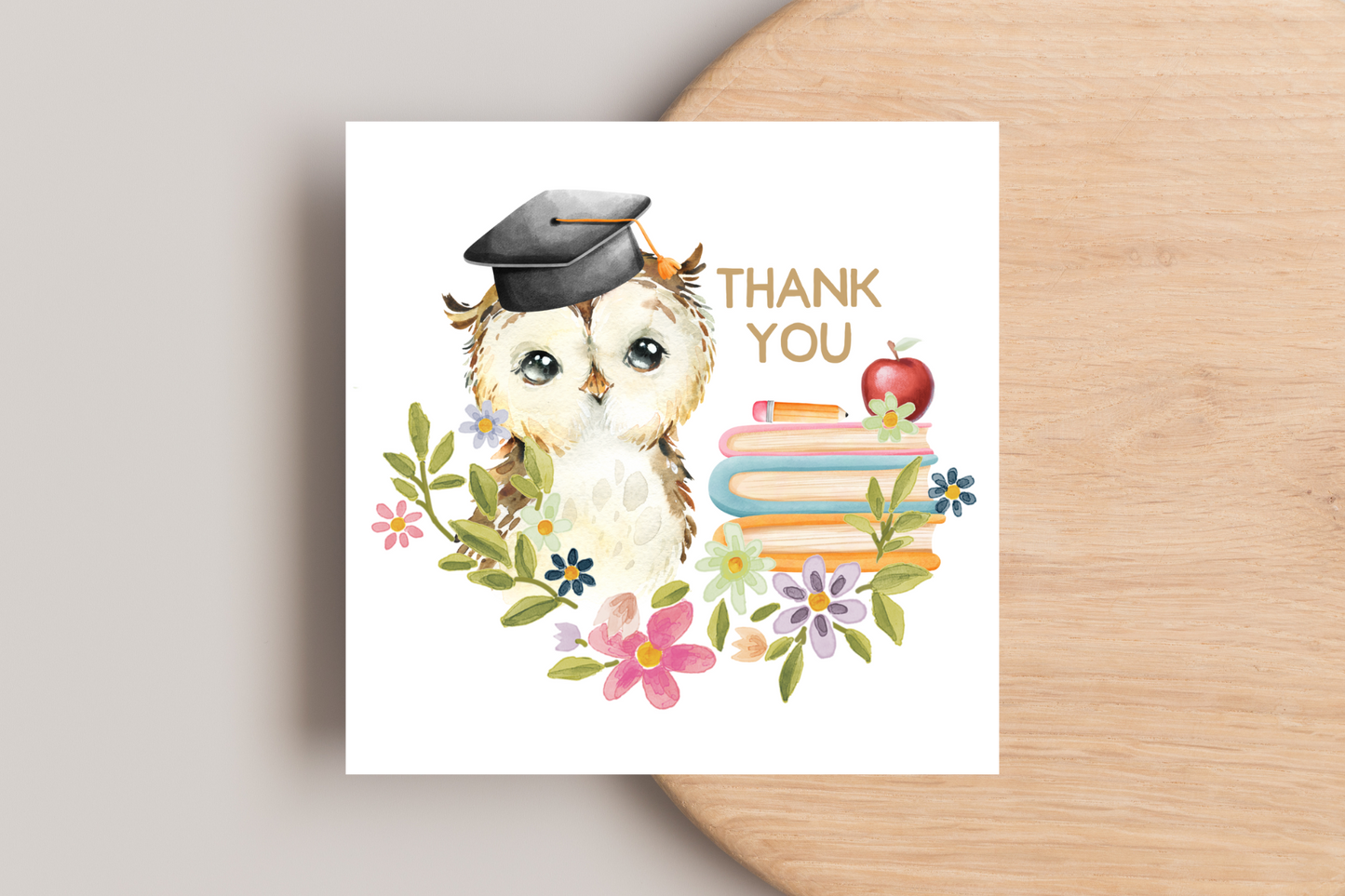 Personalised Owl Thank you Teacher Card