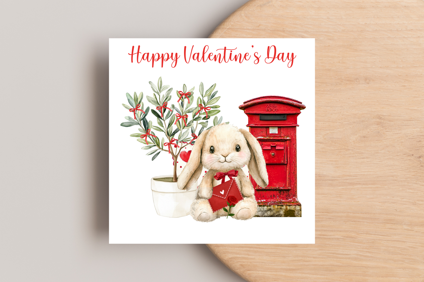 Cute Bunny Valentine's Day Card