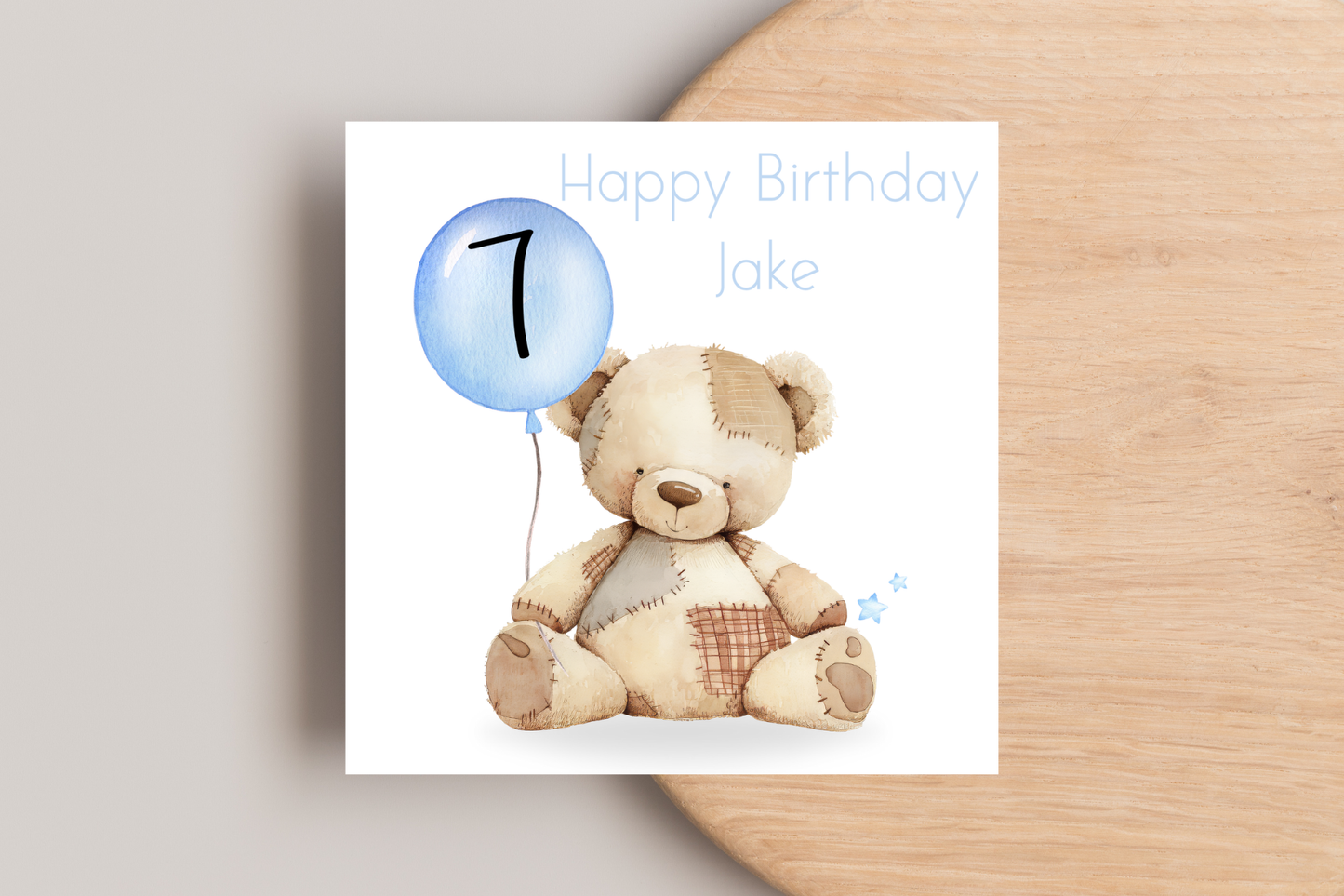 Personalised Bear Birthday Card