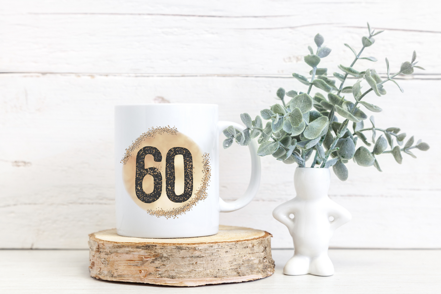 Personalised Birthday Black and Gold Mug