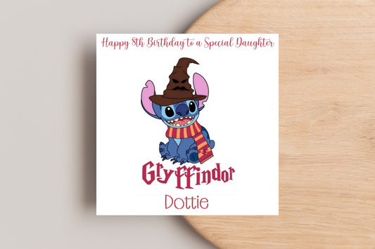 Personalised Stitch Character Card | Wizard