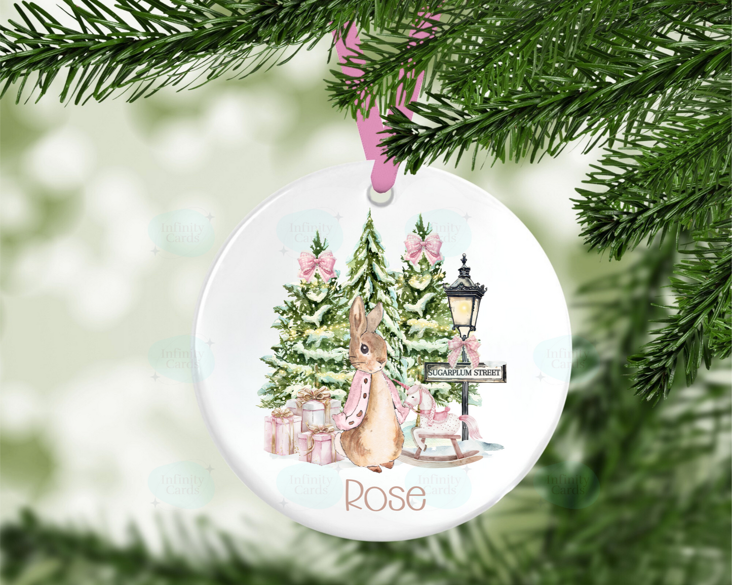Personalised Peter Rabbit Christmas Tree Decoration