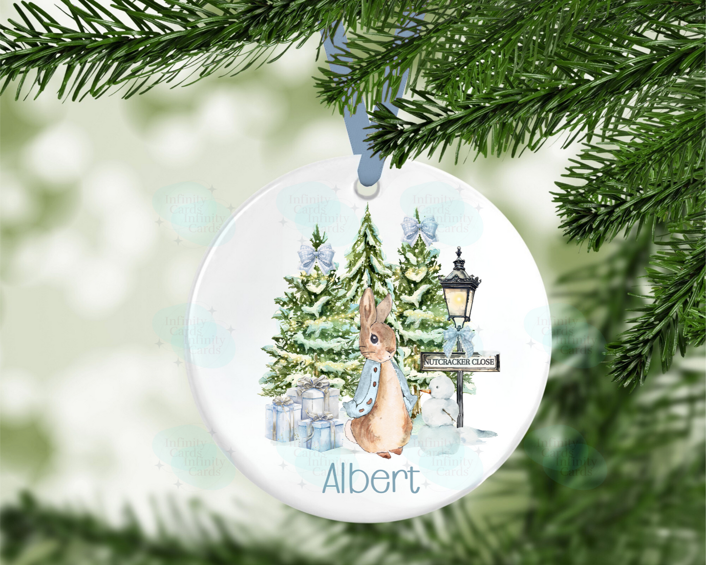 Personalised Peter Rabbit Christmas Tree Decoration