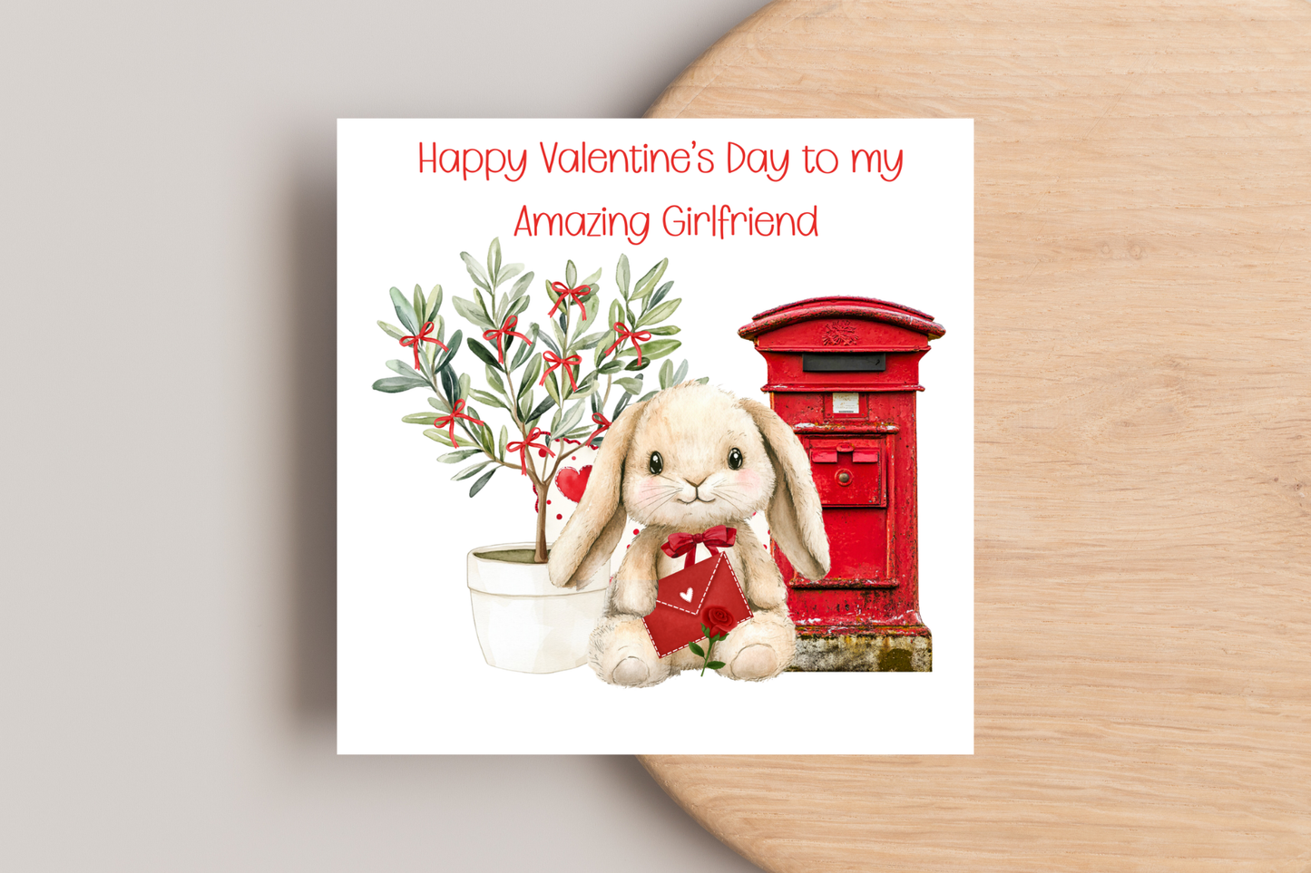 Cute Bunny Valentine's Day Card