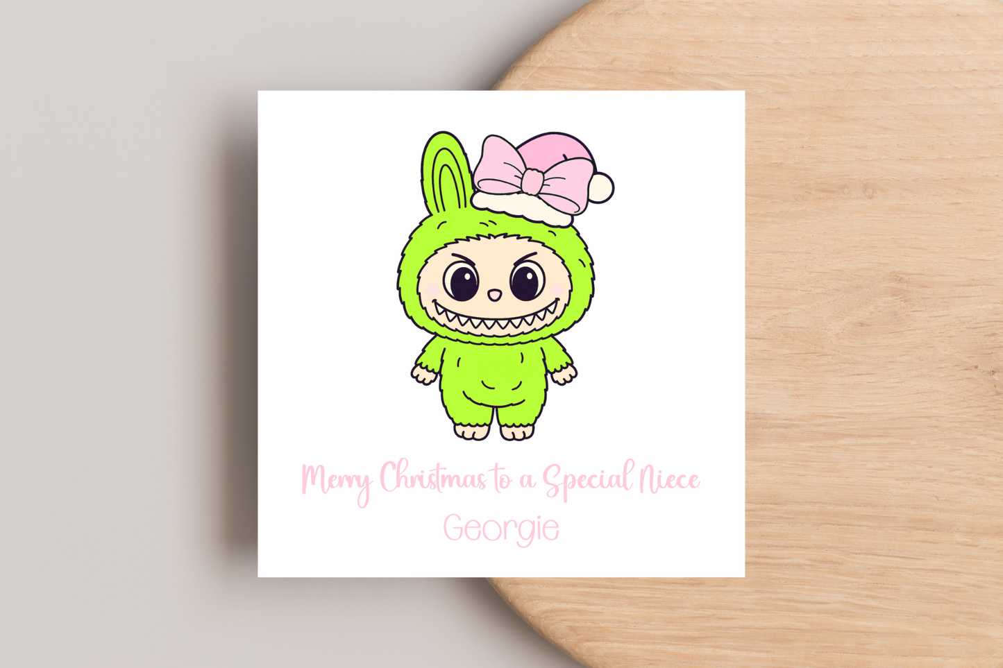 Personalised Labubu Christmas Card