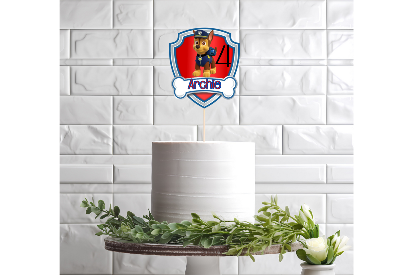 Personalised Paw Patrol Cake Topper