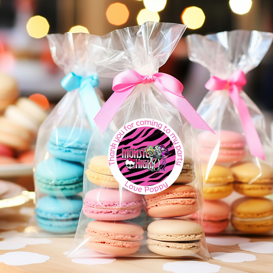 24 X Monster High Thank You For Coming To My Party Stickers: Personalise Your Party Favours!