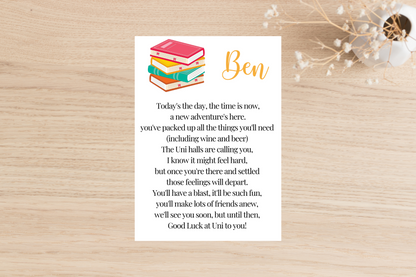 Personalised Off to Uni Card