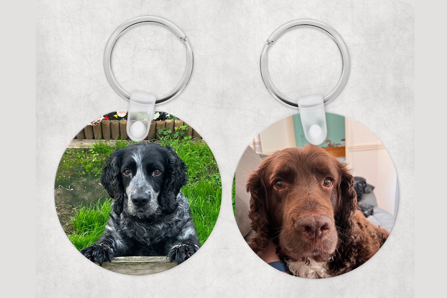Double sided Photo Keyring - Round