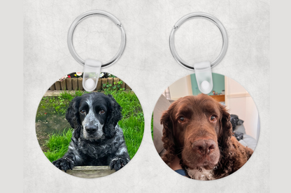 Double sided Photo Keyring - Round