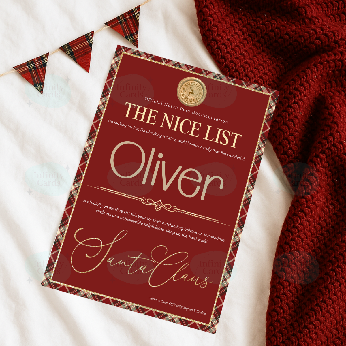 Personalised Nice List From Santa