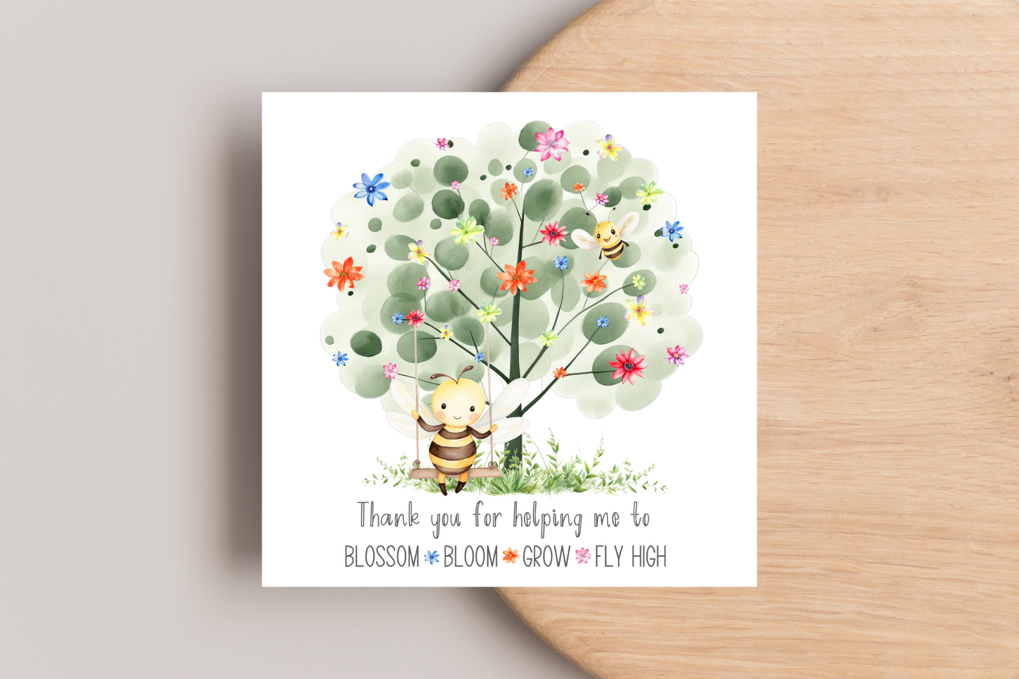 Personalised Thank you for helping me Teacher Card