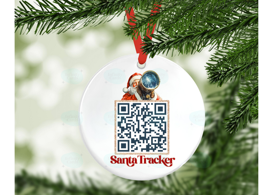 Track Santa Christmas Hanging Decoration
