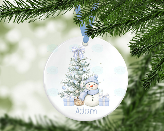 Personalised Snowman Christmas Tree Decoration