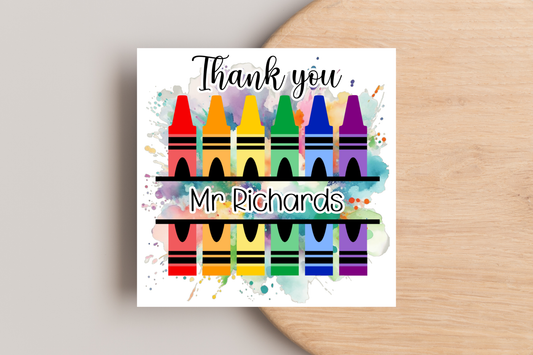 Personalised Thank You Teacher End of Year Card