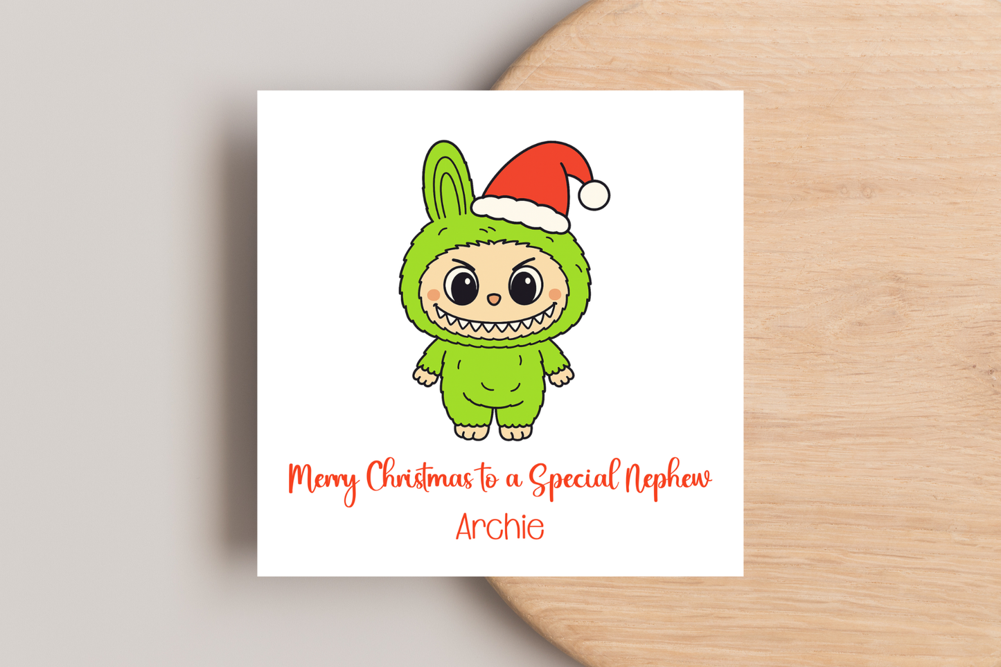 Personalised Labubu Christmas Card