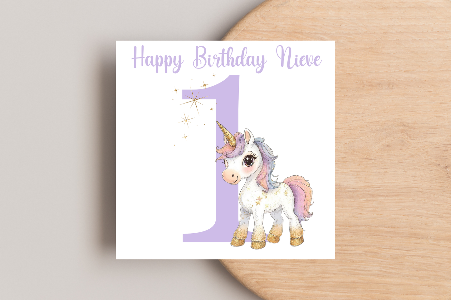 Personalised Unicorn Birthday Card