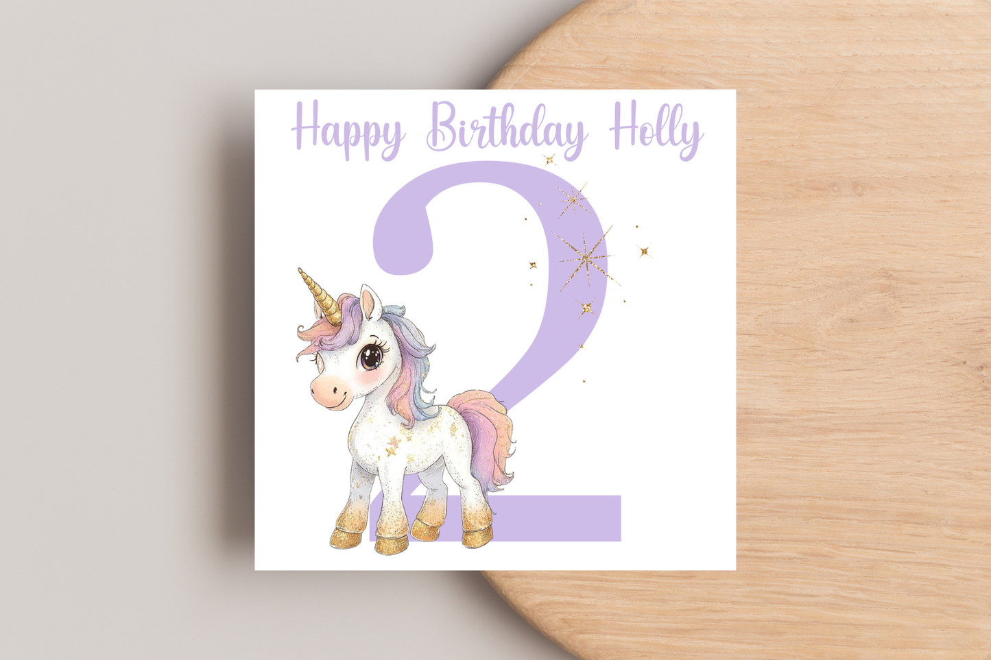 Personalised Unicorn Birthday Card