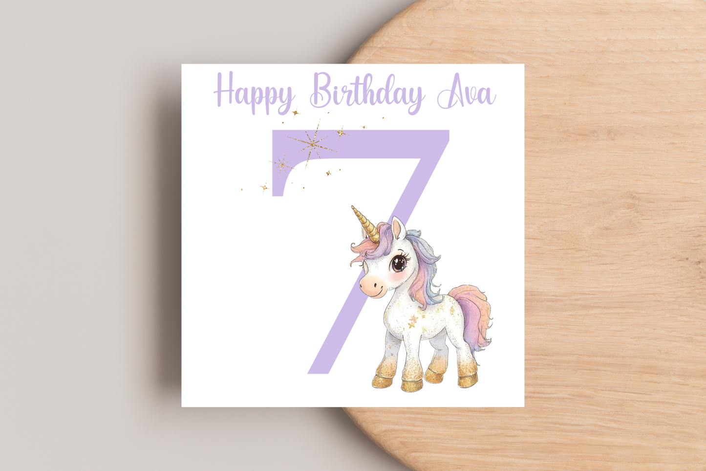Personalised Unicorn Birthday Card