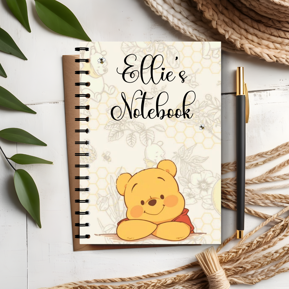 Personalised Winnie the Pooh Notebook