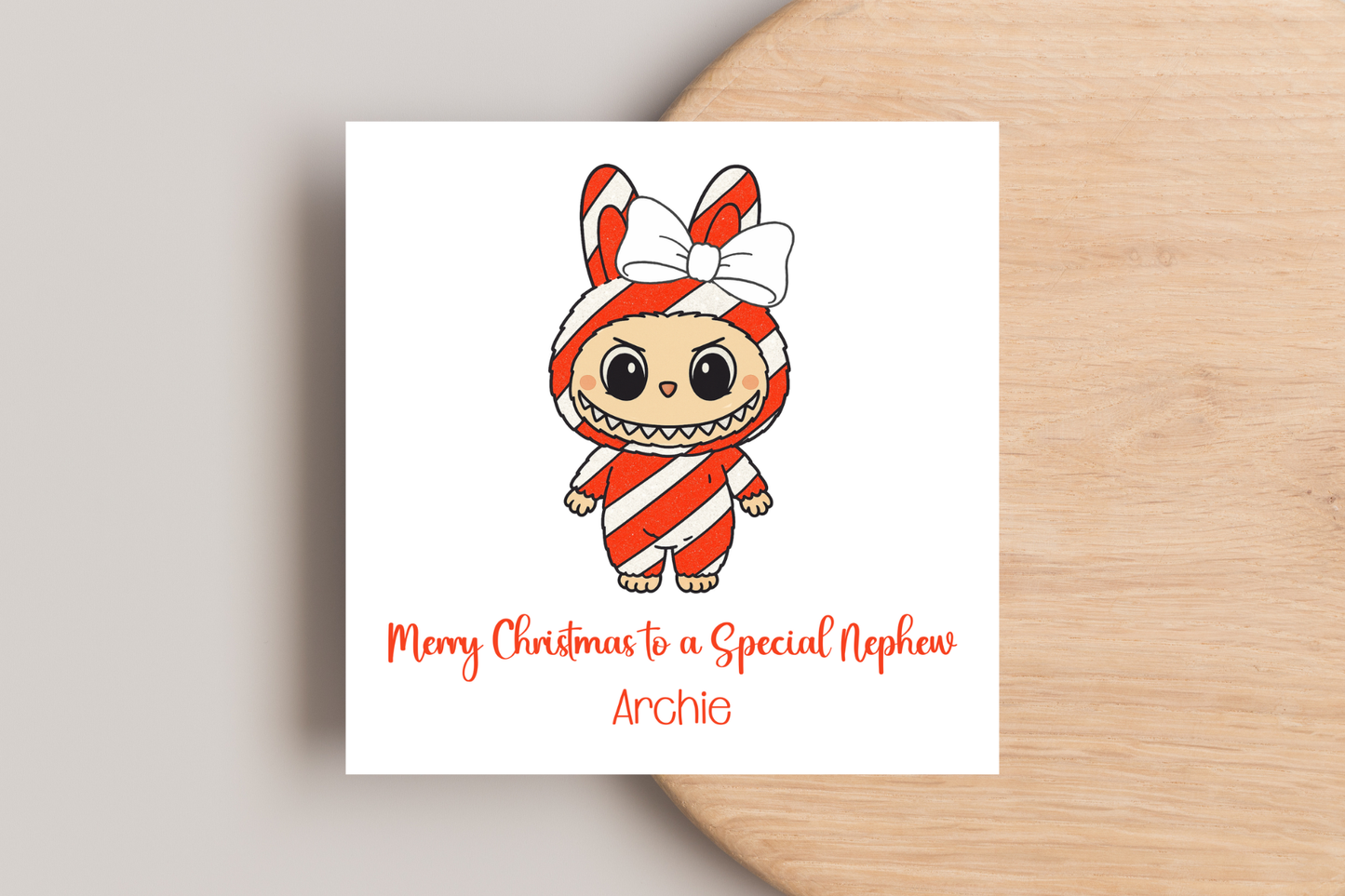 Personalised Labubu Christmas Card