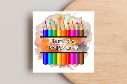 Personalised Thank You Teacher End of Year Card
