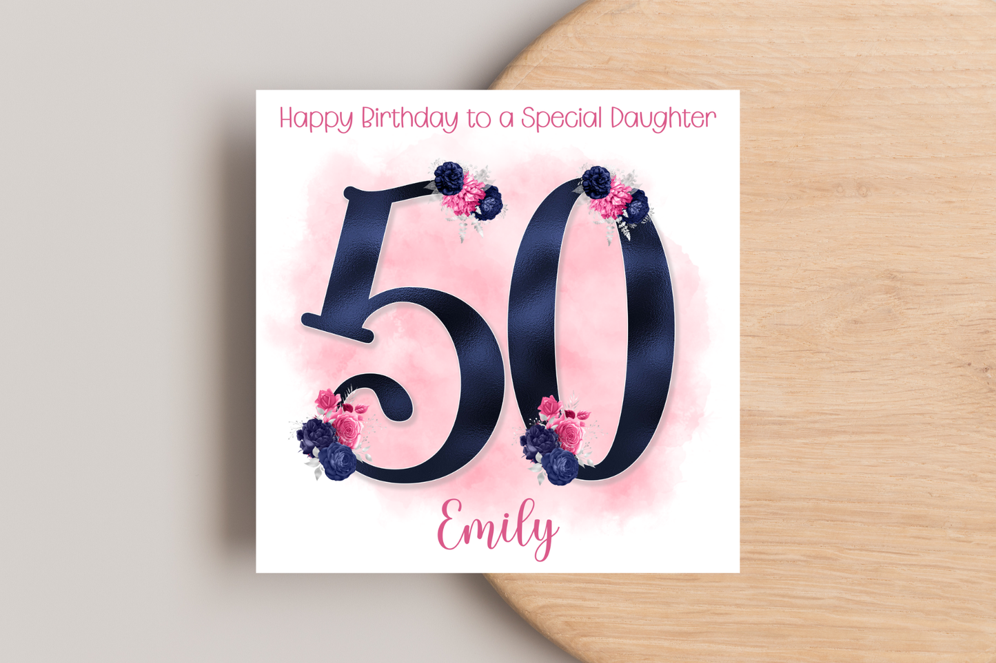 Personalised 50th Birthday Card