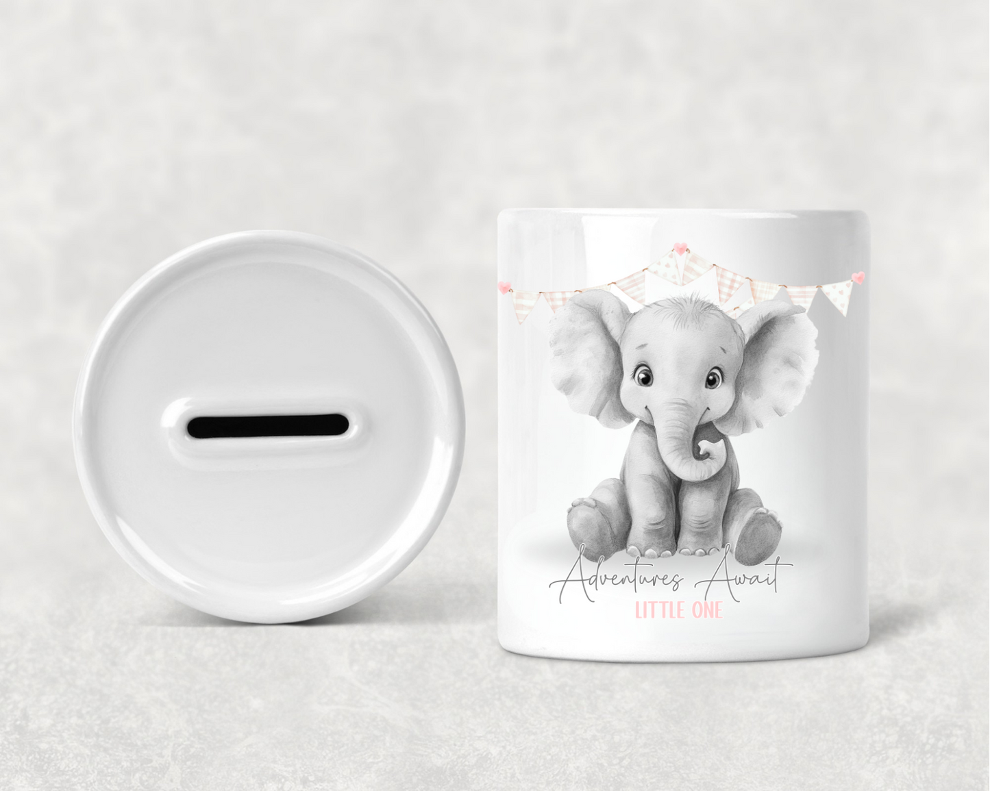 Elephant Adventure Awaits Little One Money Box