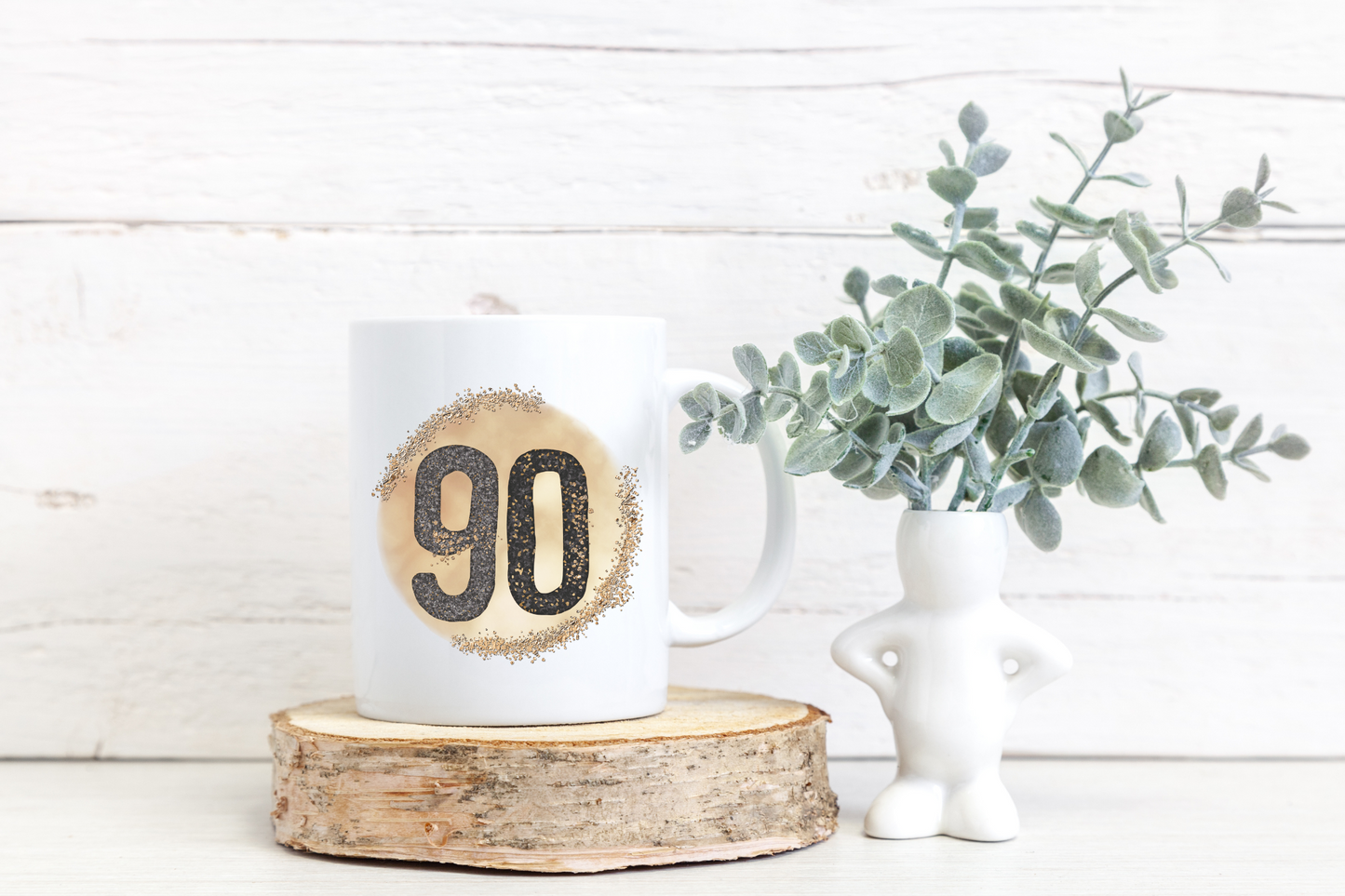 Personalised Birthday Black and Gold Mug