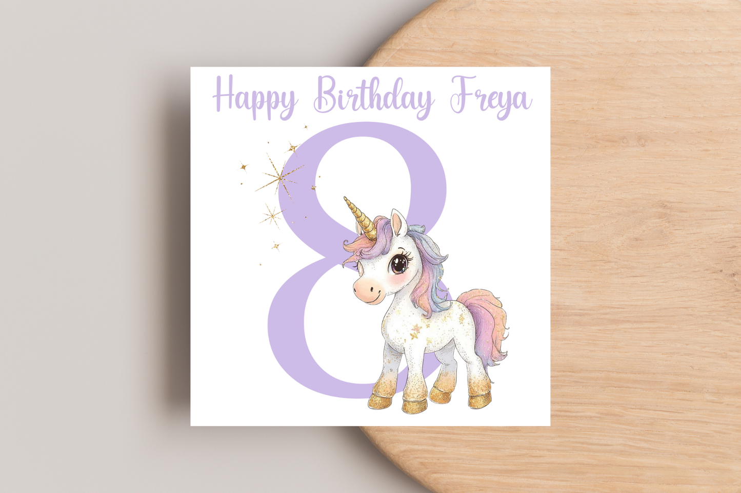 Personalised Unicorn Birthday Card
