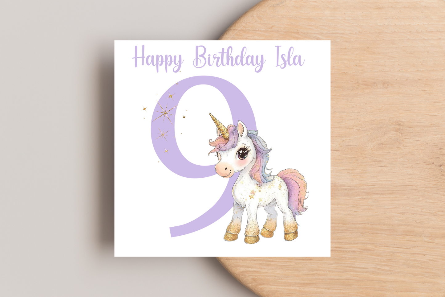 Personalised Unicorn Birthday Card