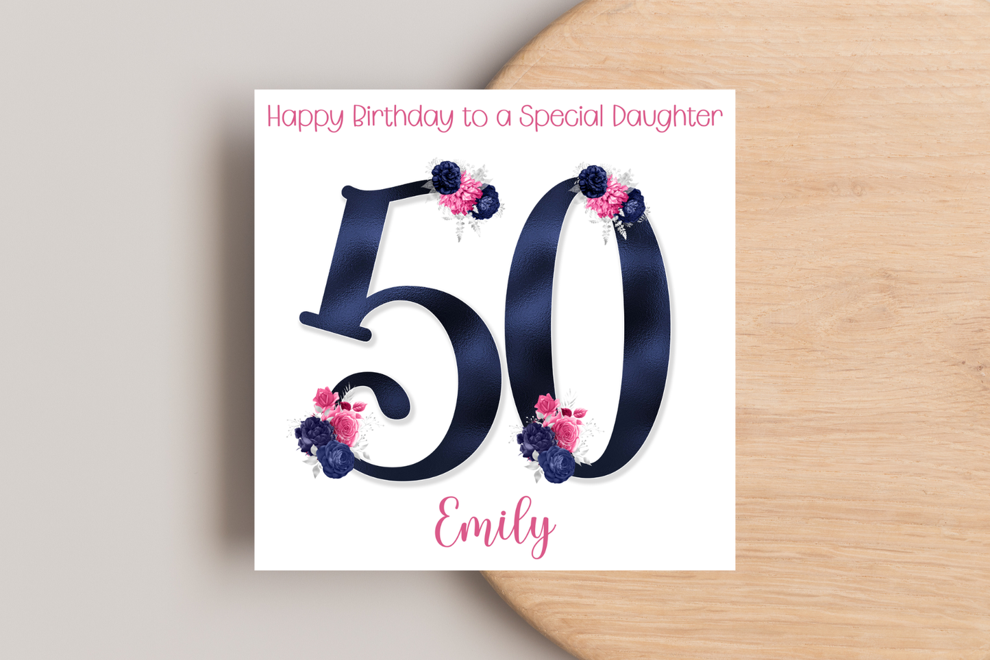 Personalised 50th Birthday Card