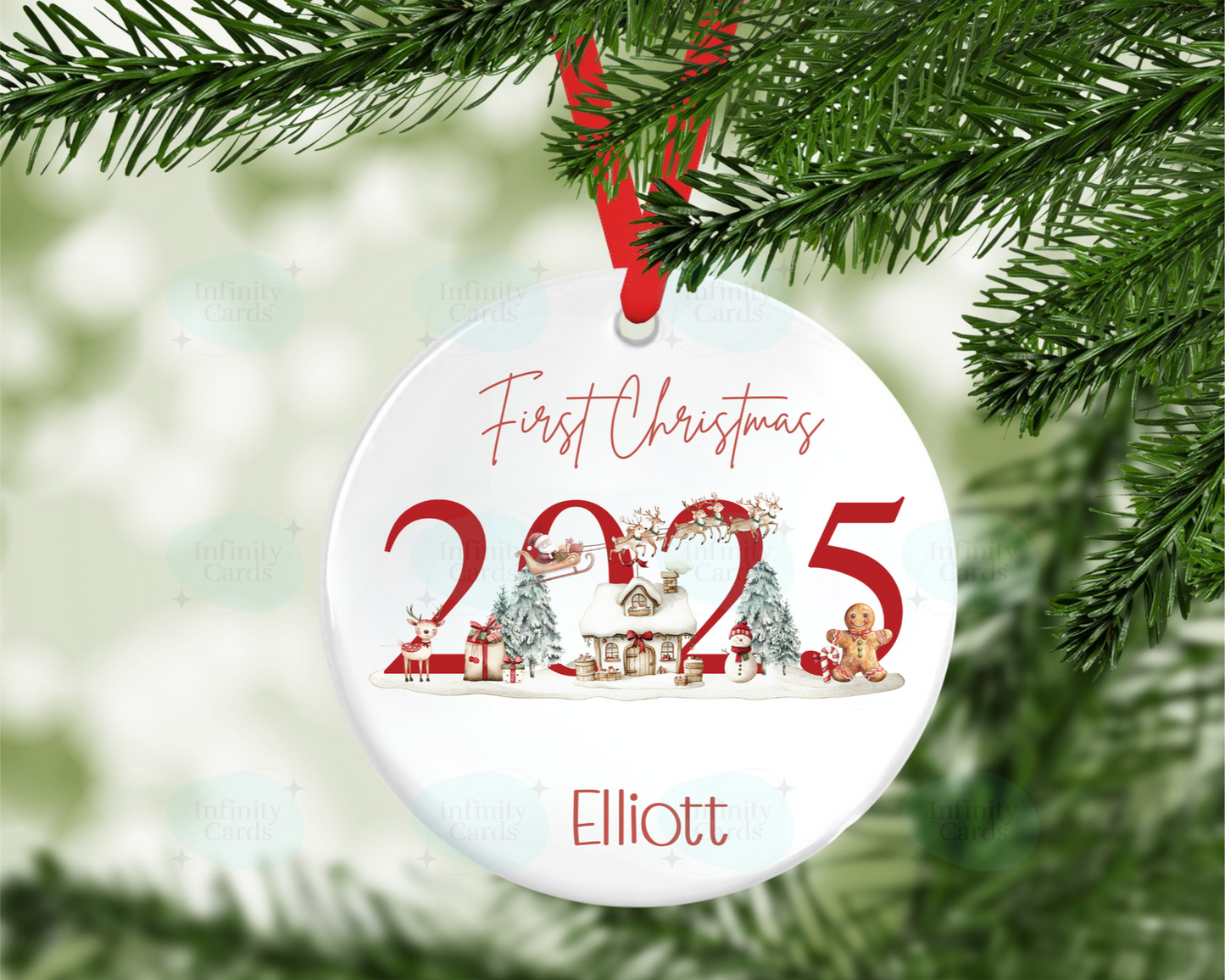 Personalised First Christmas 2025 Tree Decoration