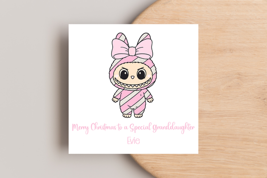 Personalised Labubu Christmas Card