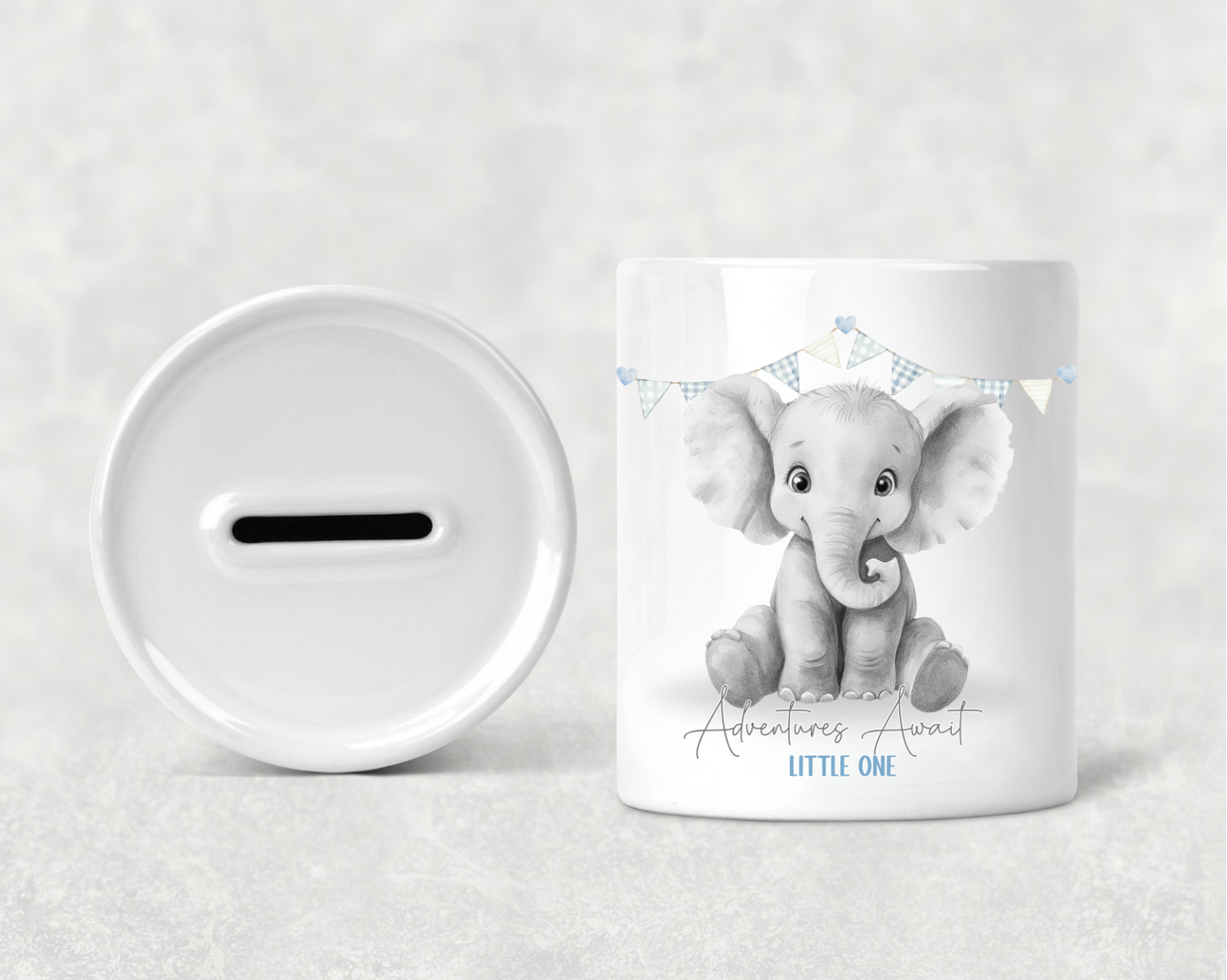 Elephant Adventure Awaits Little One Money Box