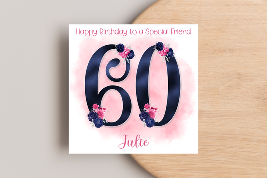 Personalised 60th Birthday Card