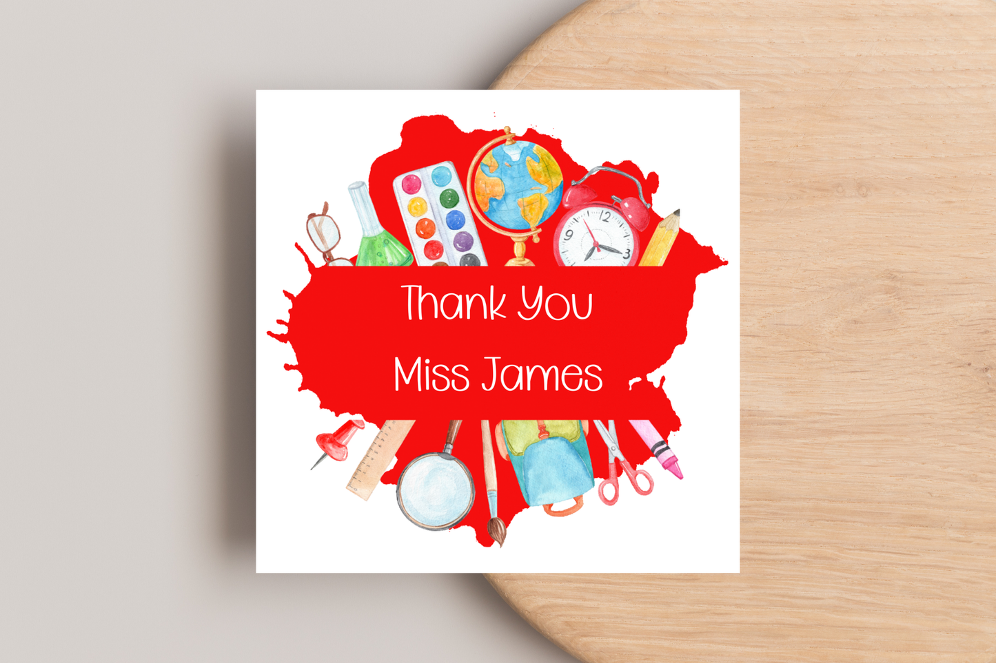 Personalised Thank You Teacher End of Year Card