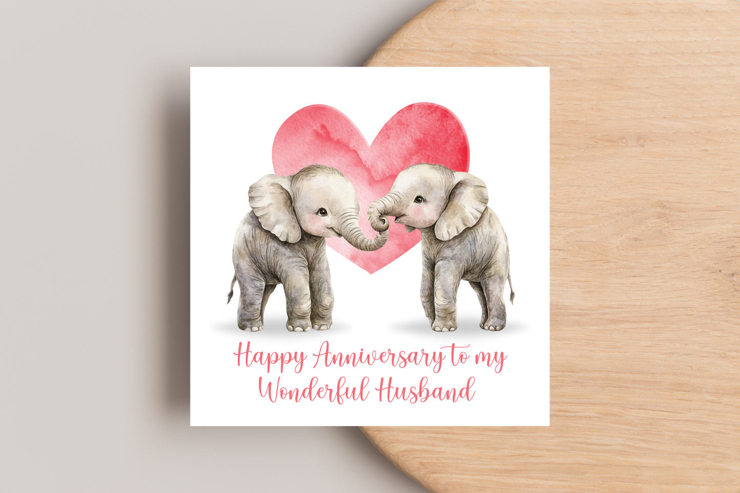 Loving Elephants Anniversary Card